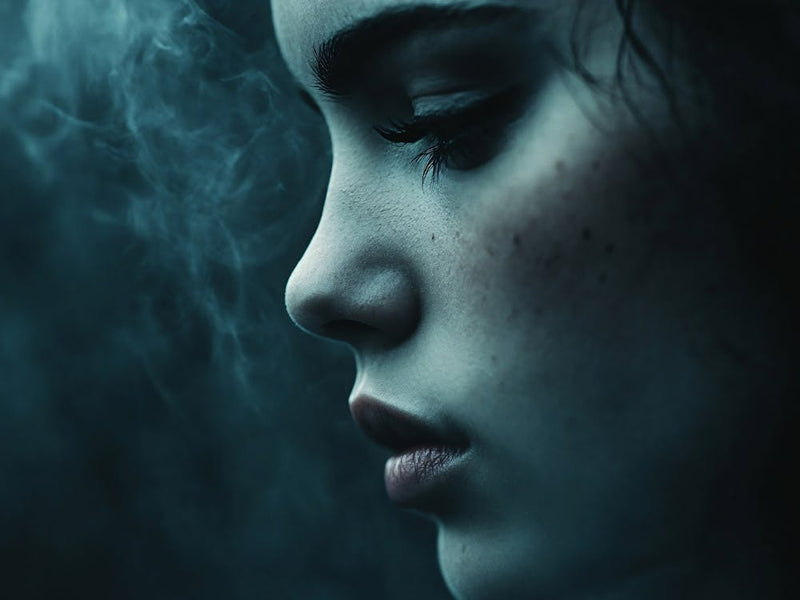 Girl With Smoke In Her Face