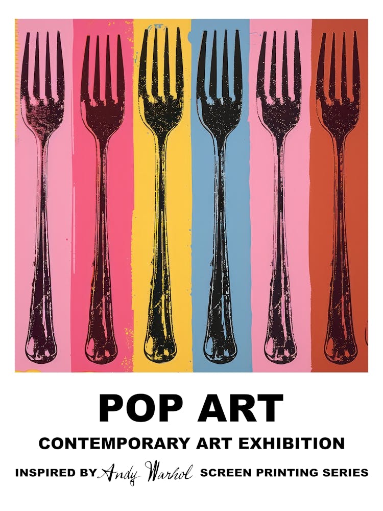 Affiche Fourchettes Pop Art 1