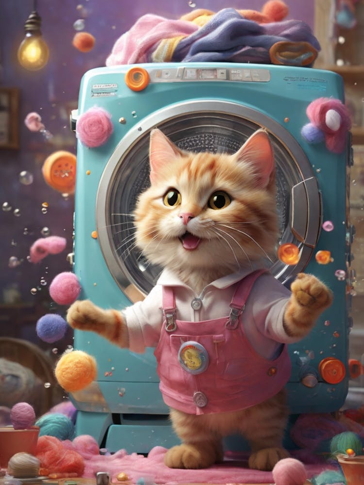 Cat In The Washing Machine 5
