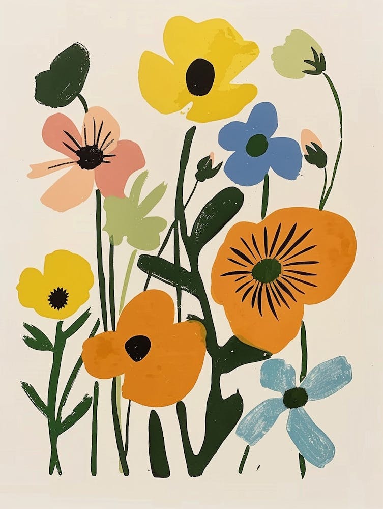 Painted Florals Buttercup 1