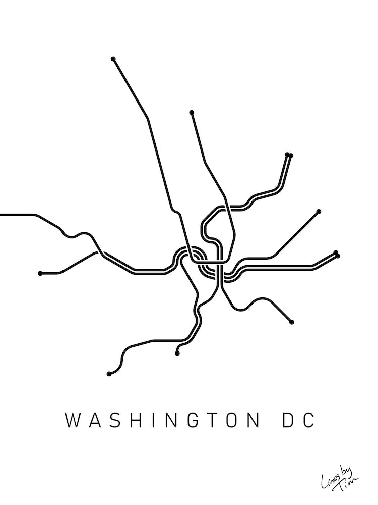 Washington DC Metro Lines Black