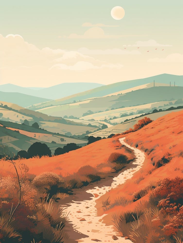 The Camino Portugal Hiking Trail Landscape
