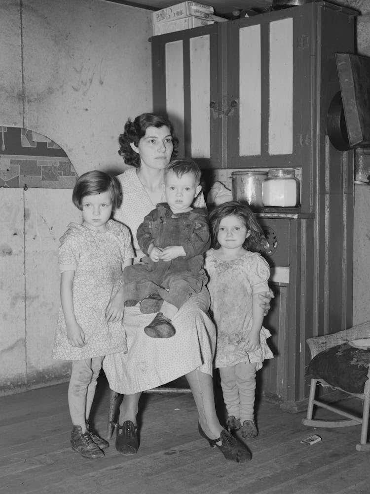 Family Of Nels Birkeland, Former Farmer Now Living On Fsa (Farm Security Administration) Grant Near Williston