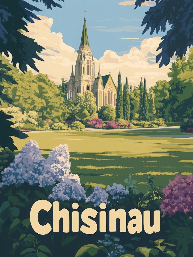 Aihrgdesign A Classic 1960s Travel Poster For Chisinau 1