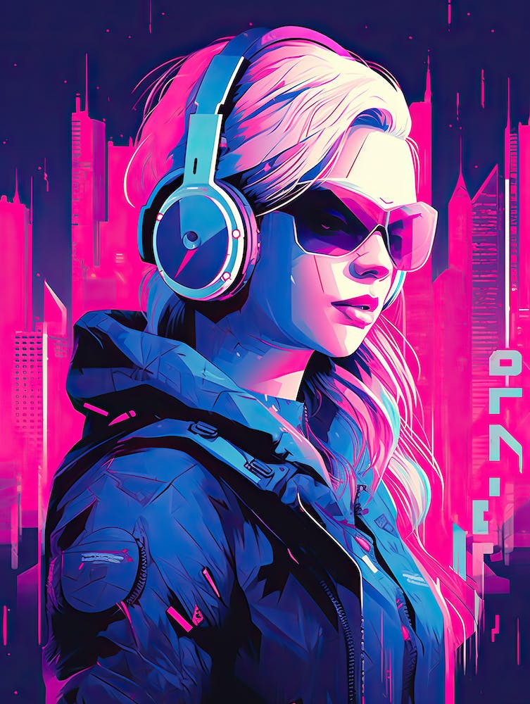 Girl With Headphones