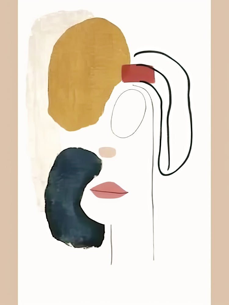 Face Line Art Abstract 9