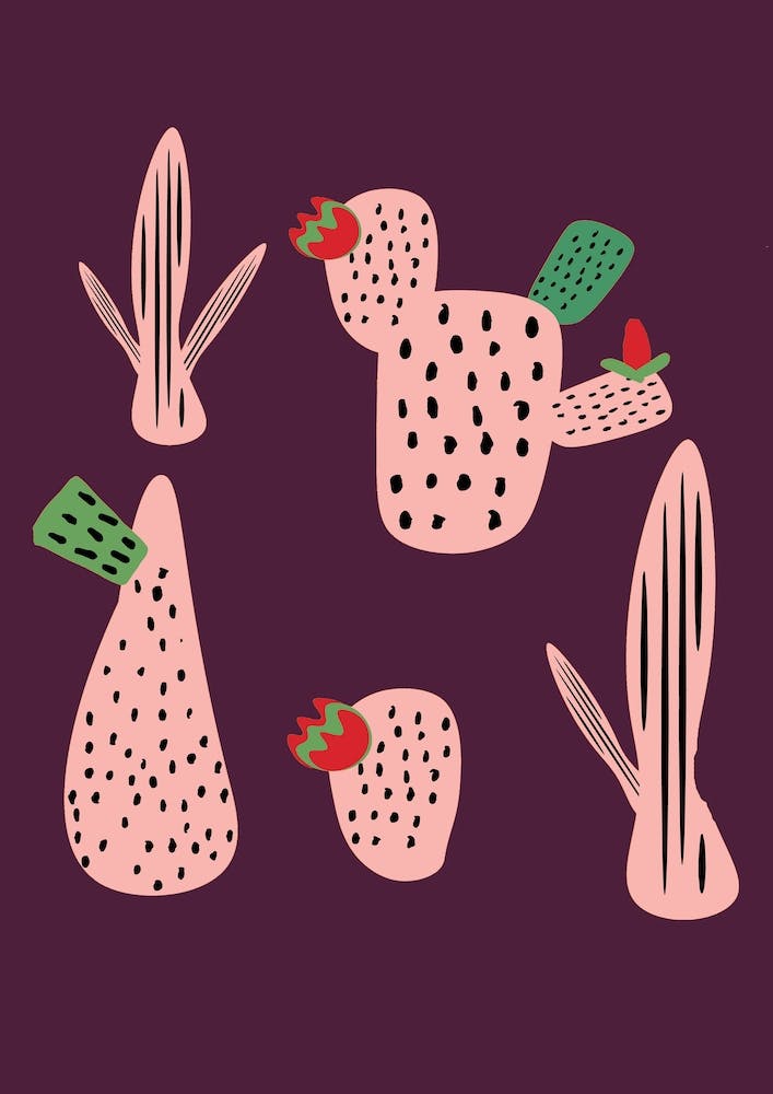 Mid Mod Cactus Purple