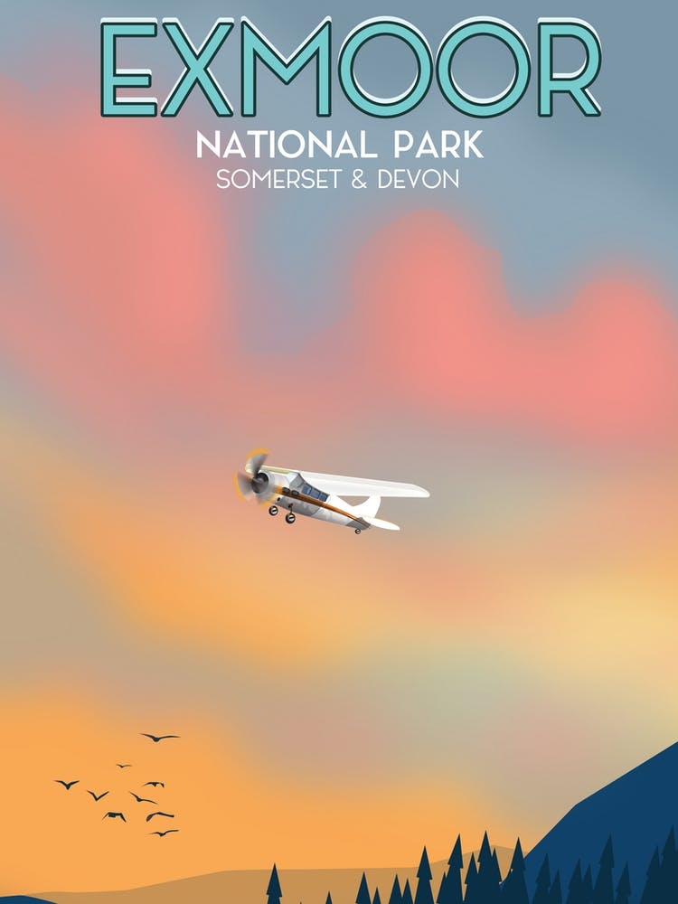 Exmoor National Park Travel poster