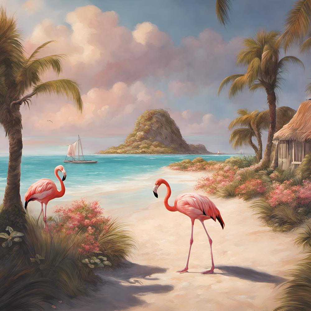 0 Flamingo On The Island Of Aruba? Esrgan V1 X2plus