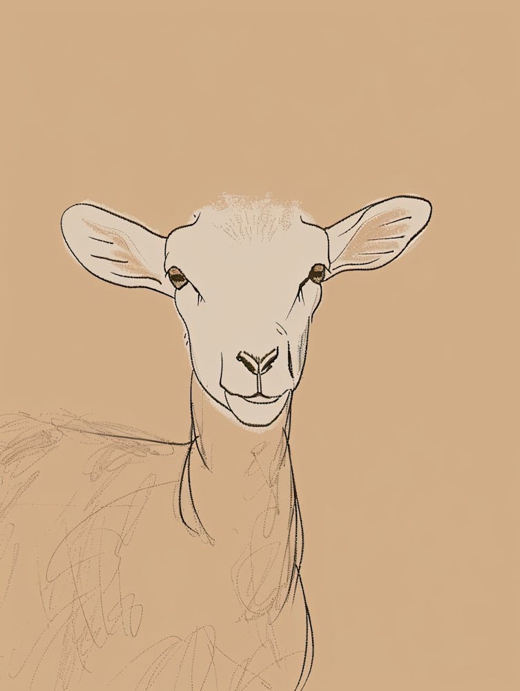 Sheep'S Head - Boho, Line Art