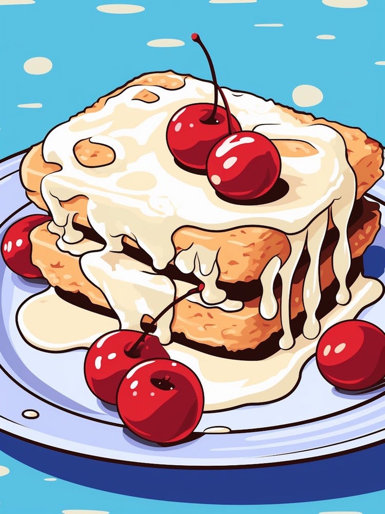 Cherry Drizzle Iced Cake