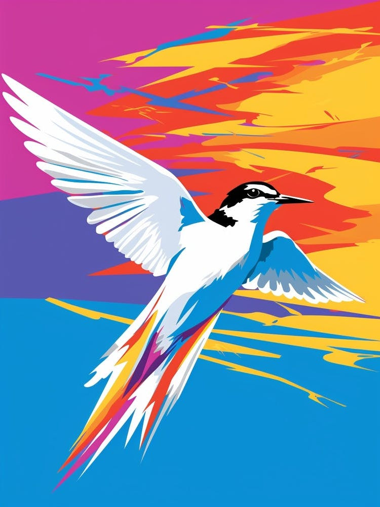 Andy Warhol Style Bird Common Tern 1