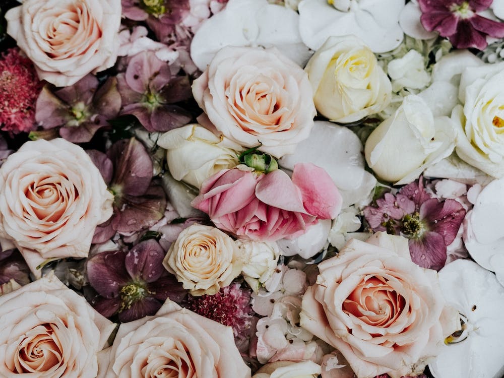 The Pink Pastel Flowers And Roses Bouquet