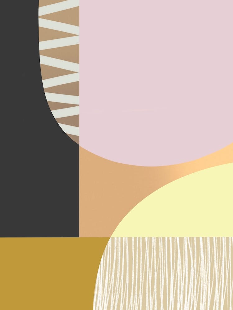 Abstract Geometric Shapes Lilac Dark Grey