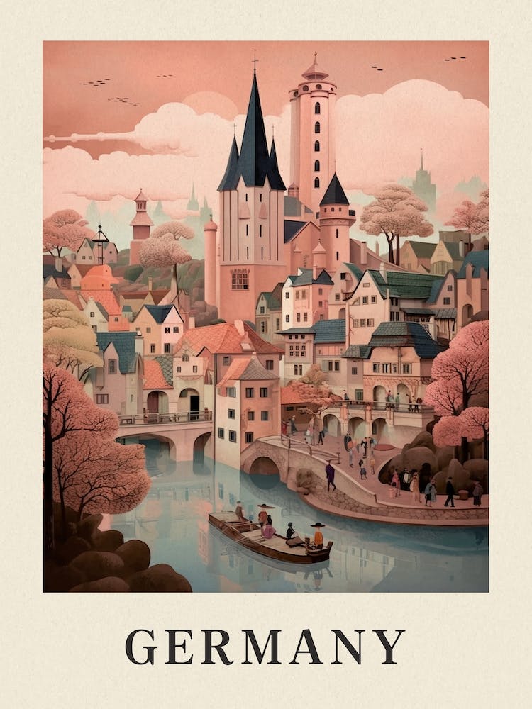 Vintage Travel Poster Germany