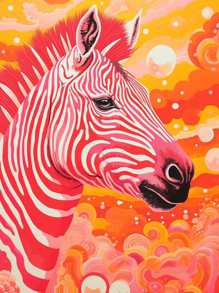 Orange Coral Zebra 1