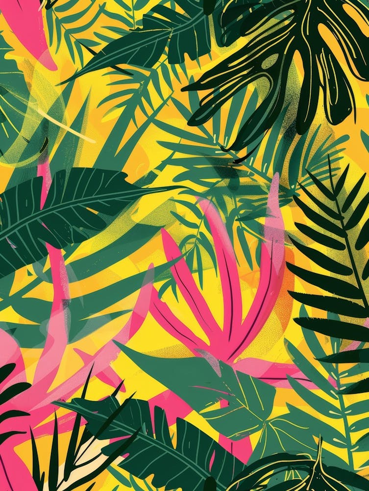 Tropical Leaves Seamless Pattern 26
