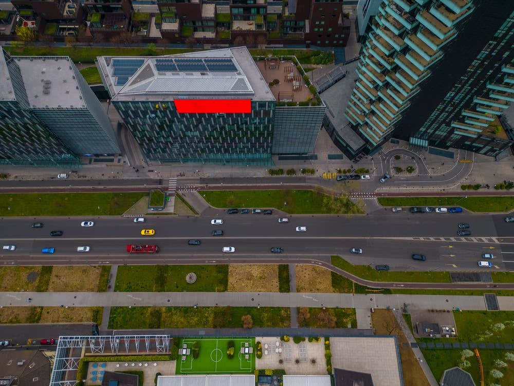 Aerial View Milan City Print. Aerial Photography