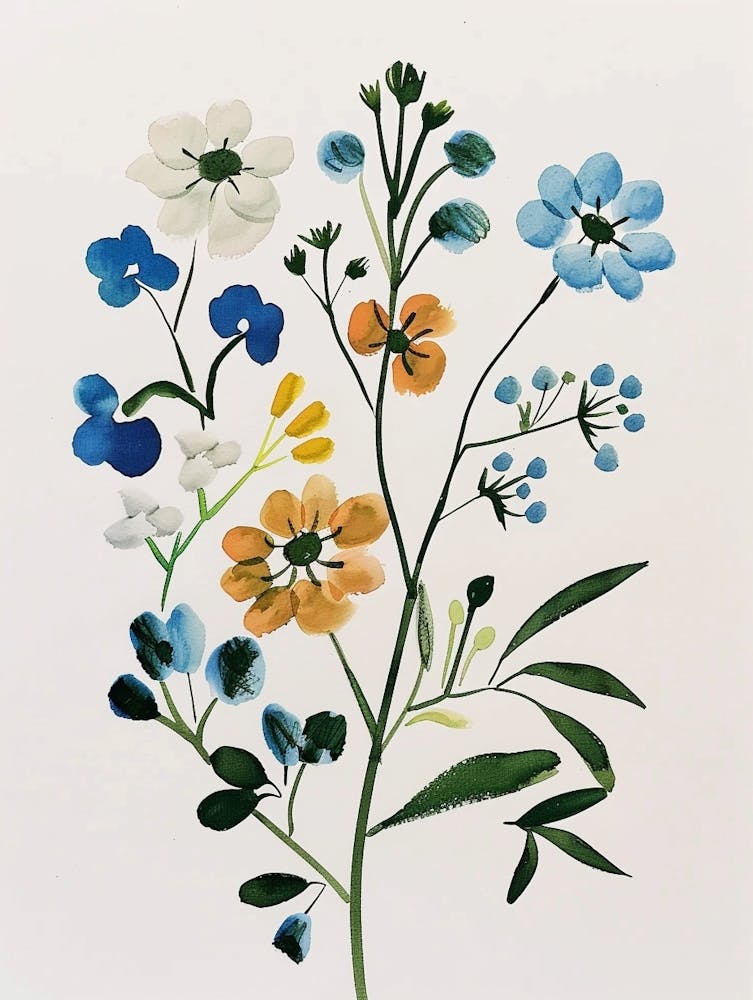 Painted Florals Gypsophila 3