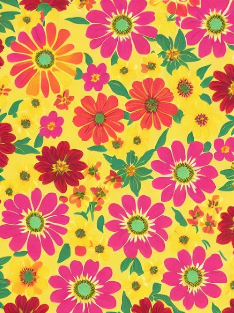 Rudbeckia Floral Print Warm Tones 1 Flower