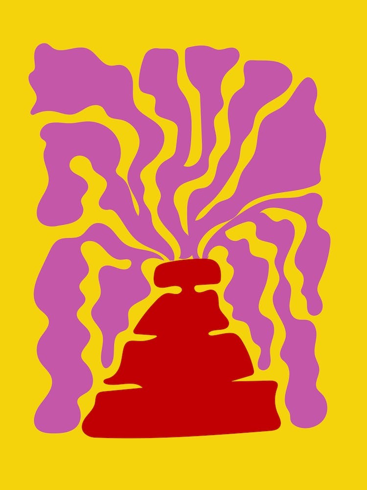 Bold colors Abstract Botanical