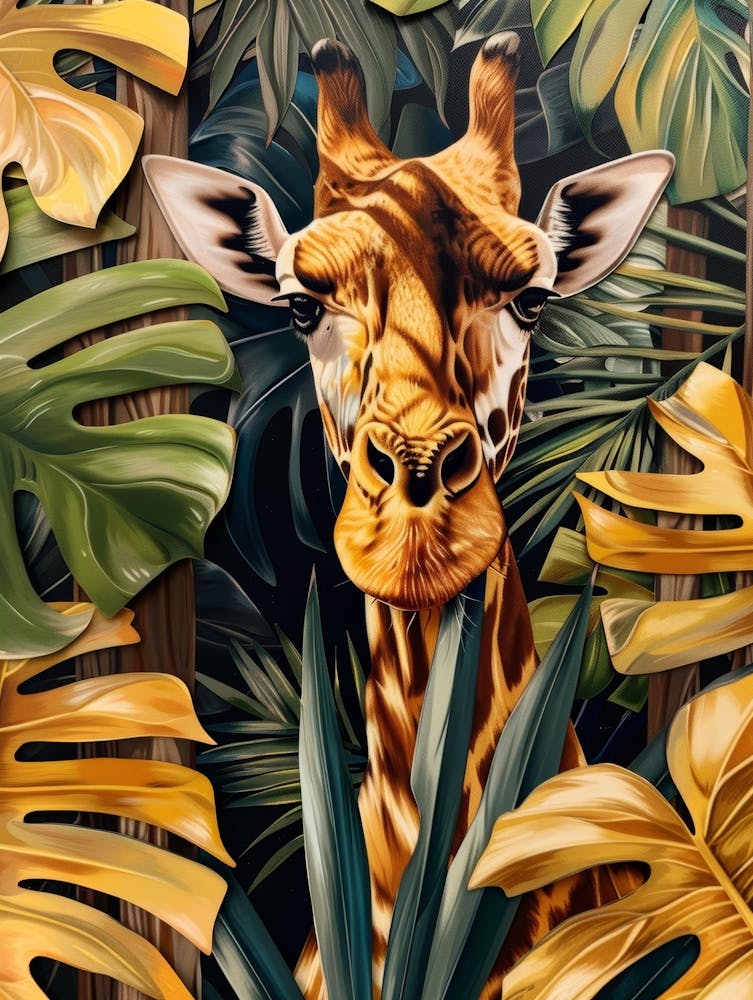 Giraffe In The Jungle 11