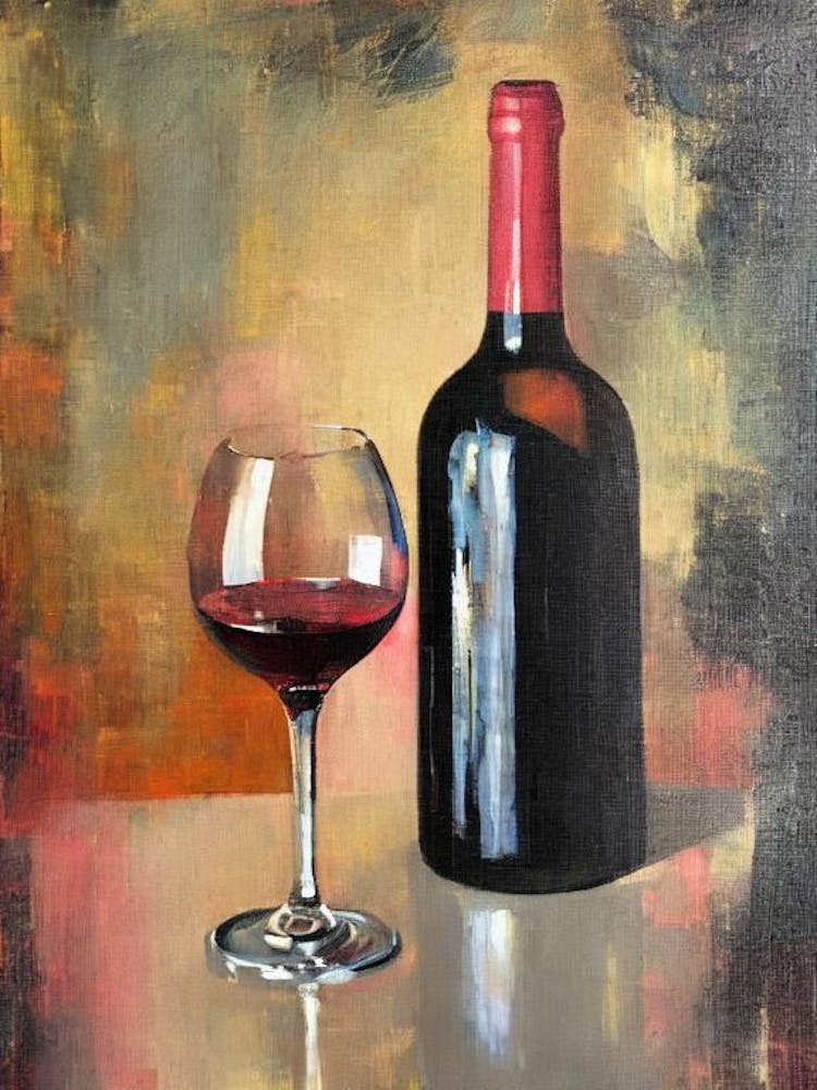 Cinsault Rosé 1 Oil Painting Cocktail Poster