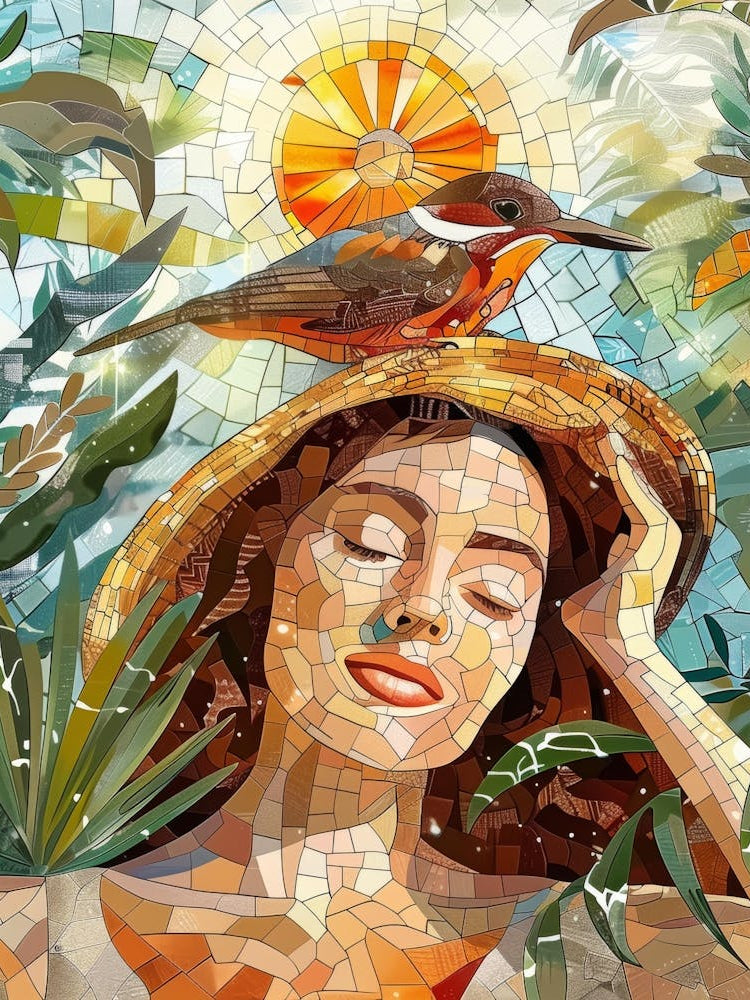 Woman With A Bird