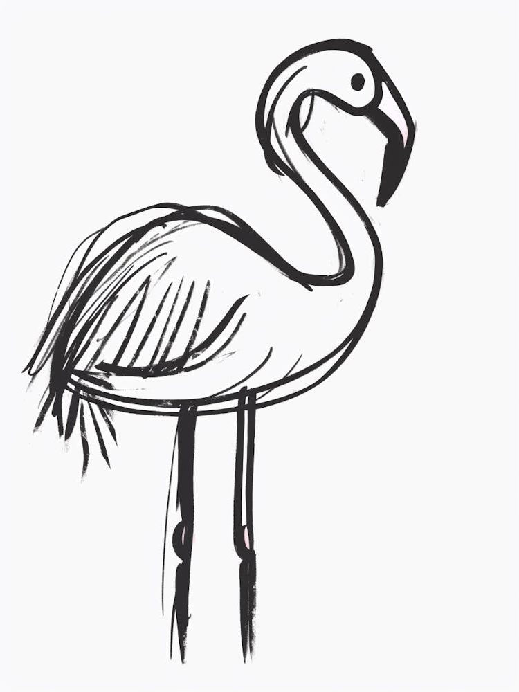 B&W Flamingo