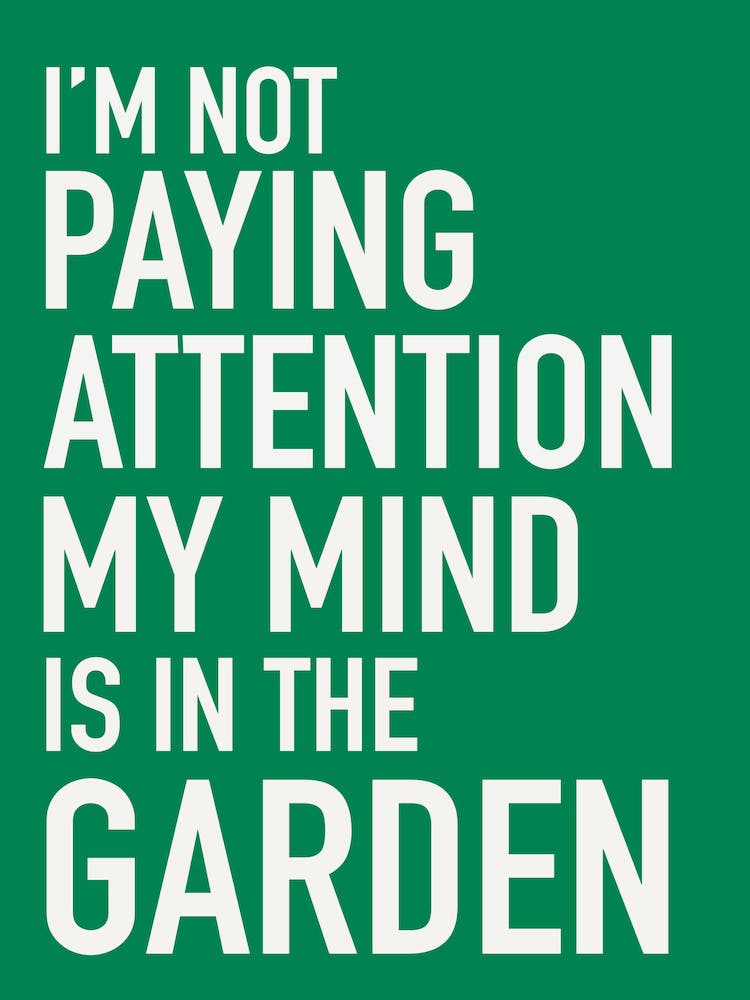 My mind is in the garden