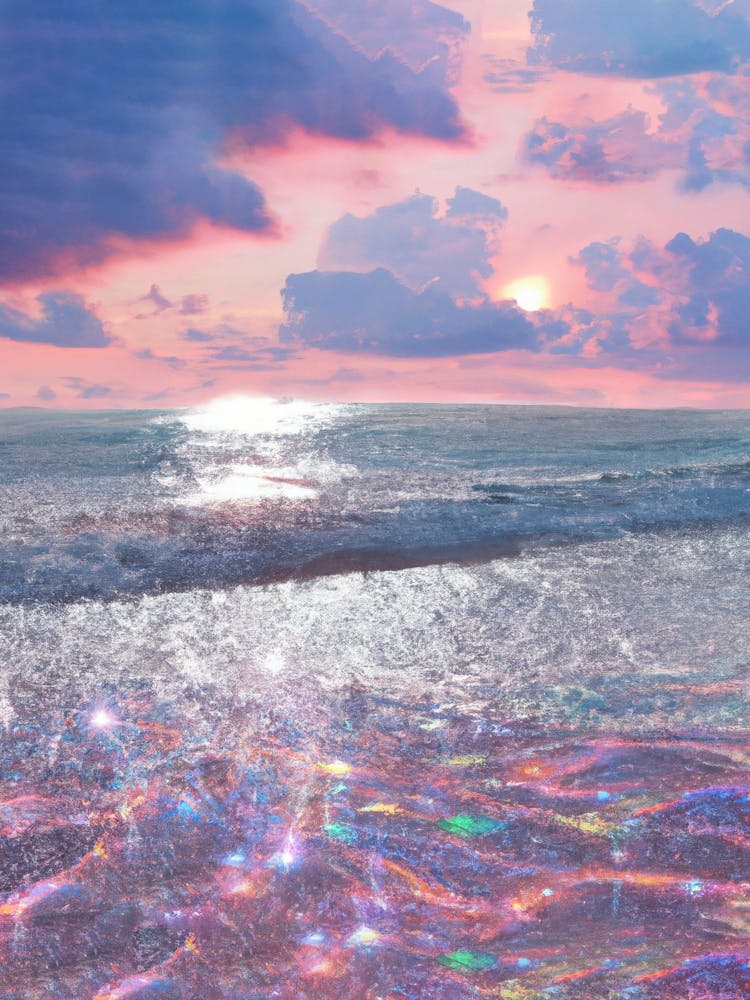Sunset Beach Pink Dreamy