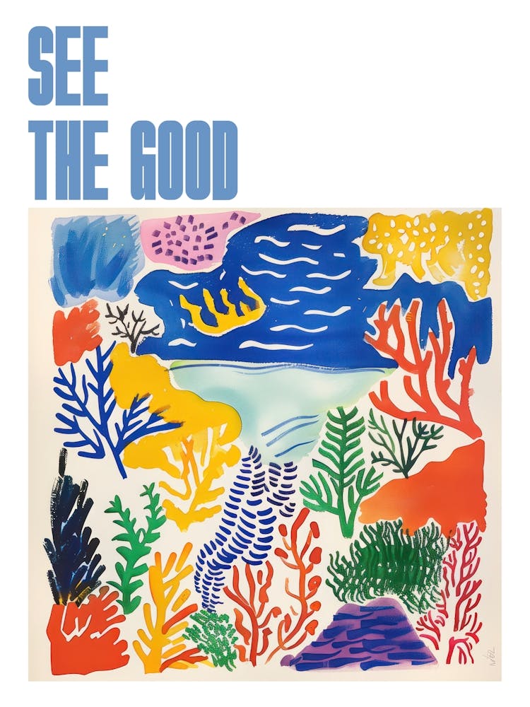 See The Good Poster Seaside Doodle Matisse Style 1