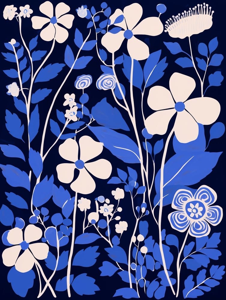 Illustration de Fleur Bleue Gypsophile 4
