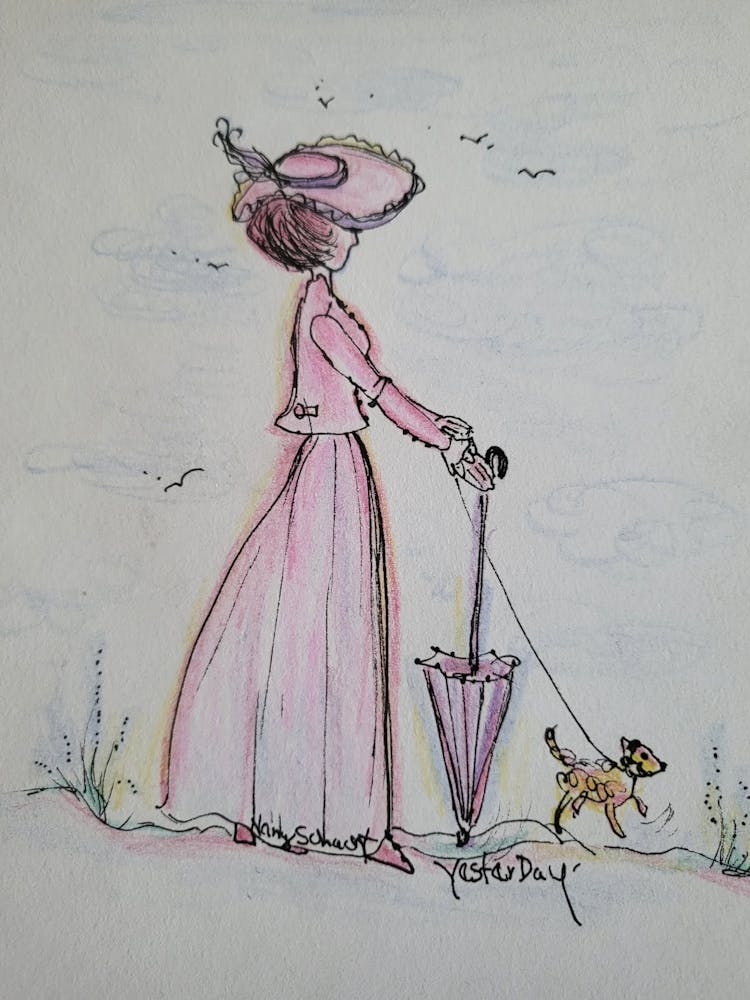 Dame et son chien 1