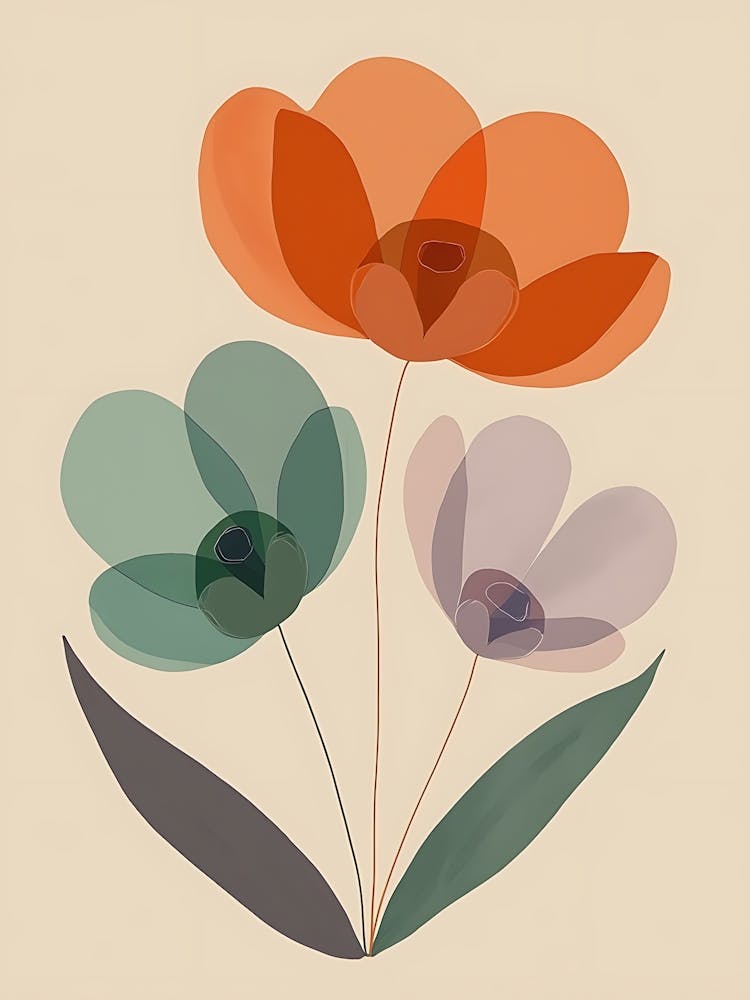 Modern Aesthetic Flower Art | Abstract Botanical Designs for Trendy Homes