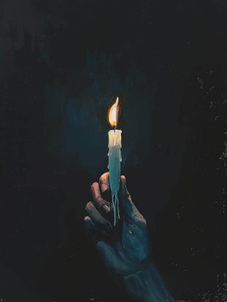 Hand Holding A Candle