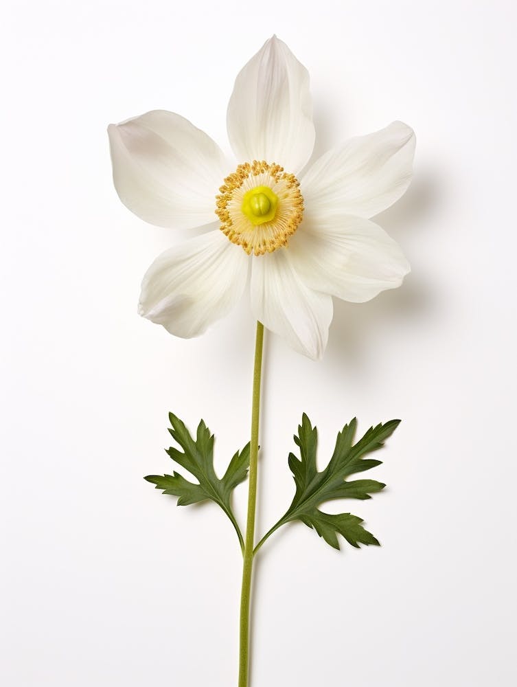 Pressed Wildflower Botanical Art Wood Anemone 2