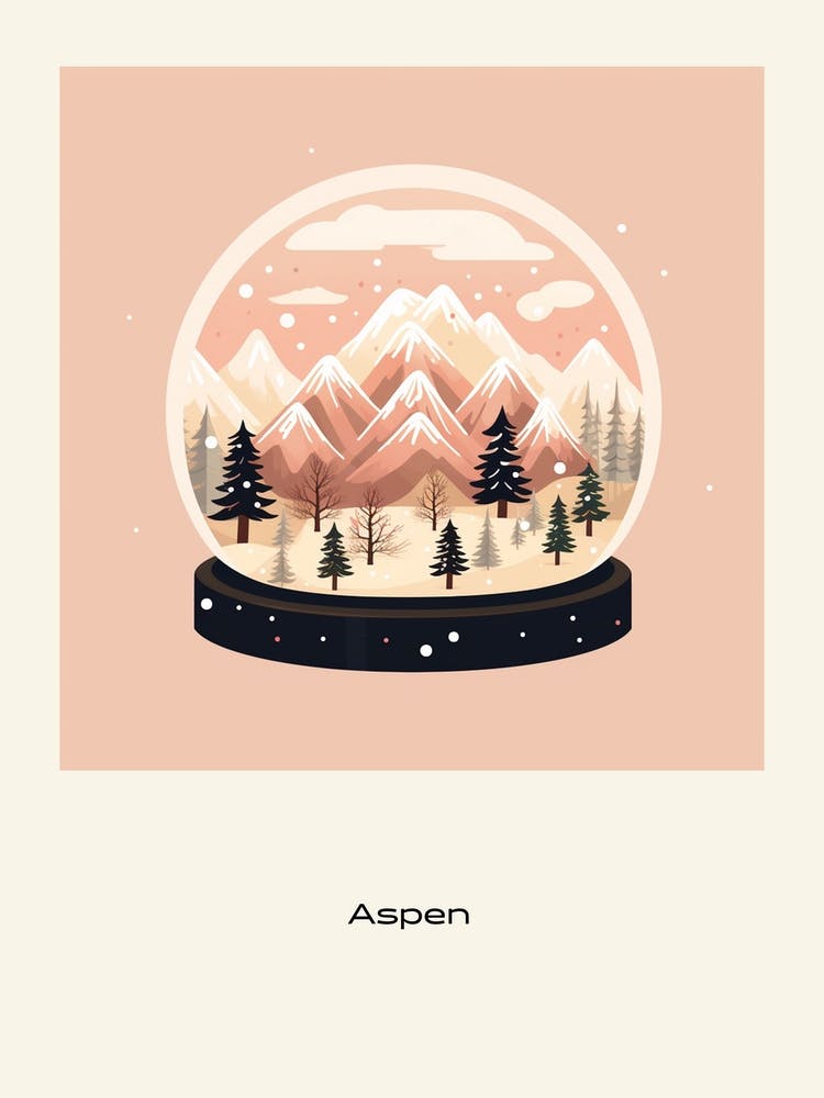 Aspen Colorado Snowglobe Poster
