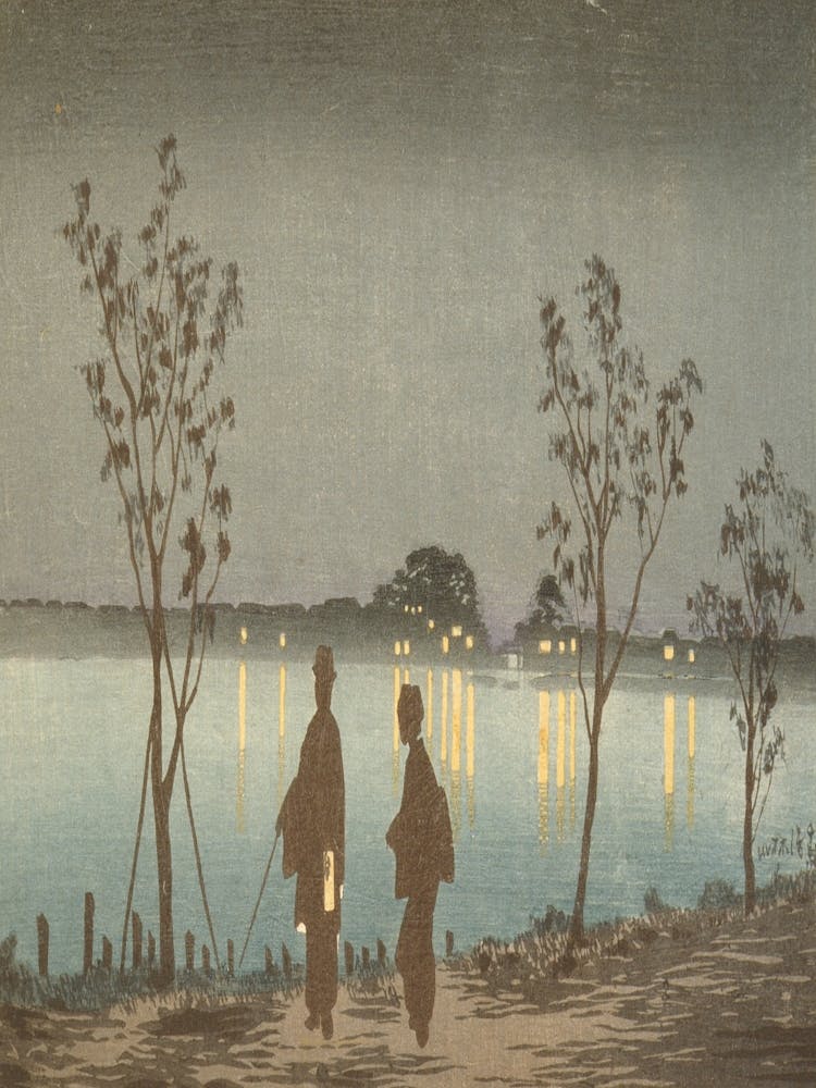 Two Japanese People At Night