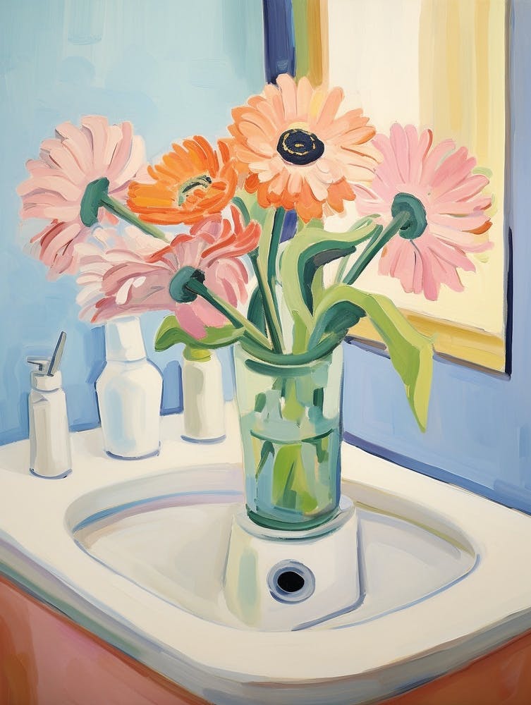 A Vase With Gerbera, Flower Bouquet 3