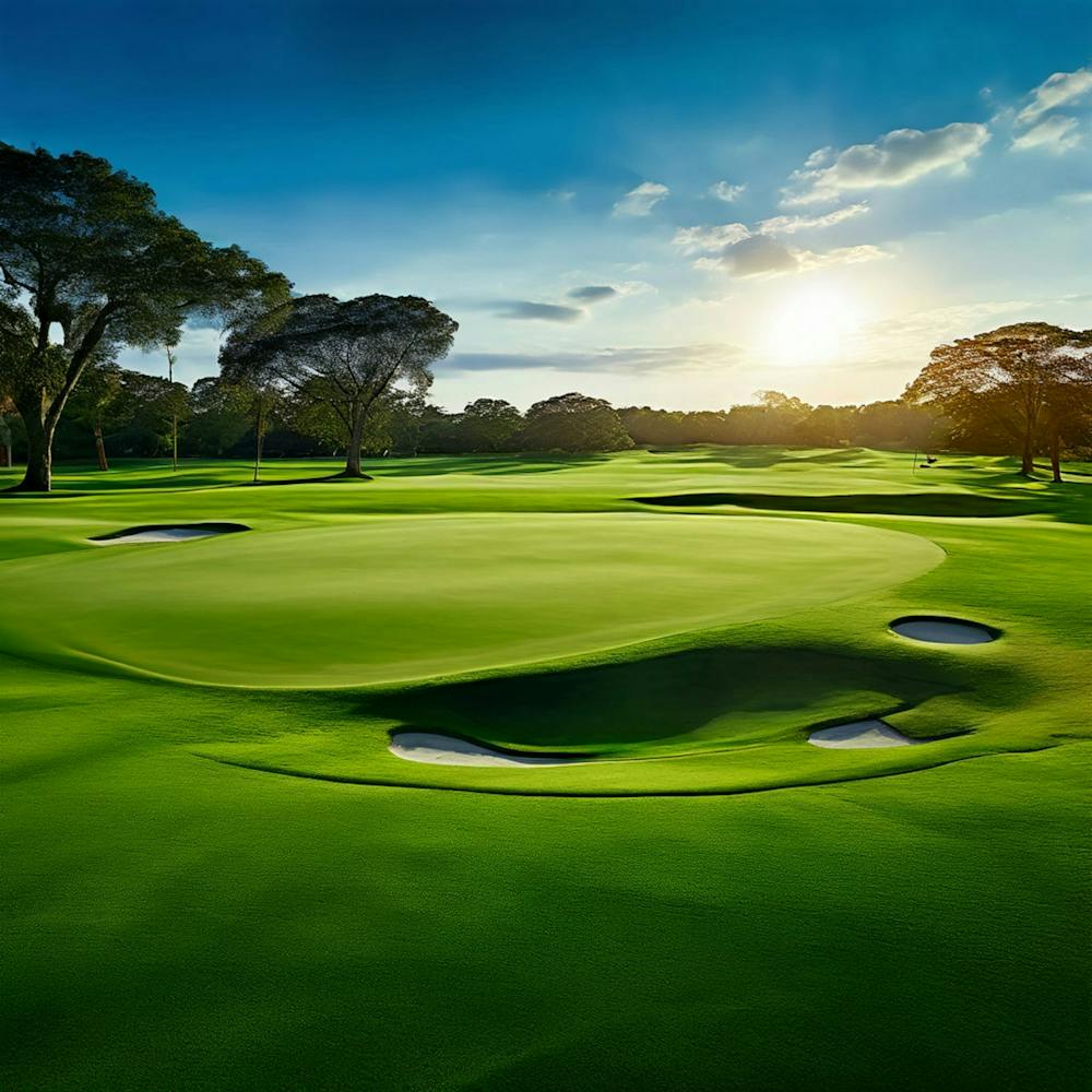 Golf Course At Sunset 3