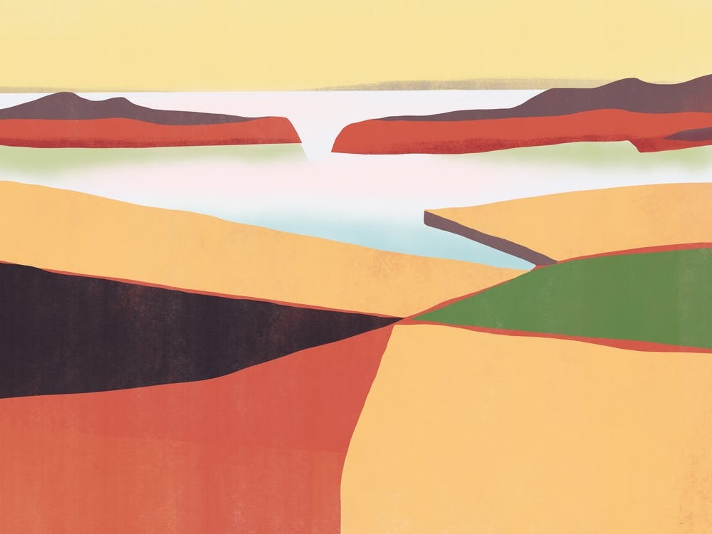 Landscape By Sunset