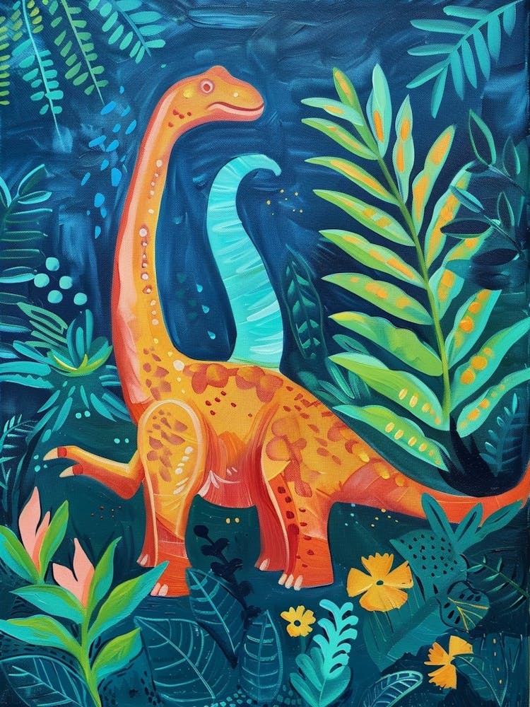 Tropical Dinosaur Painting 2