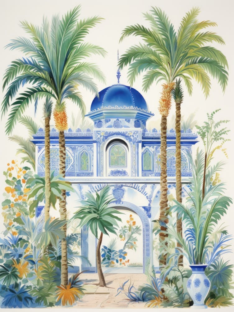 Blue And White Garden