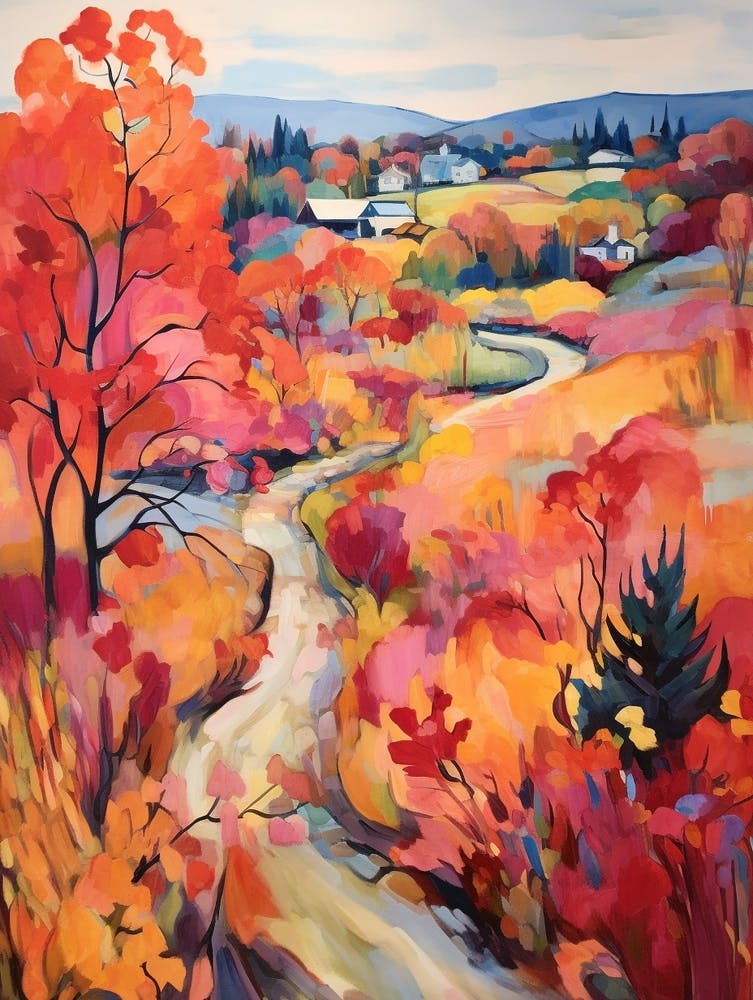 Autumn Gardens Painting Rosendals Trdgrd Sweden 2