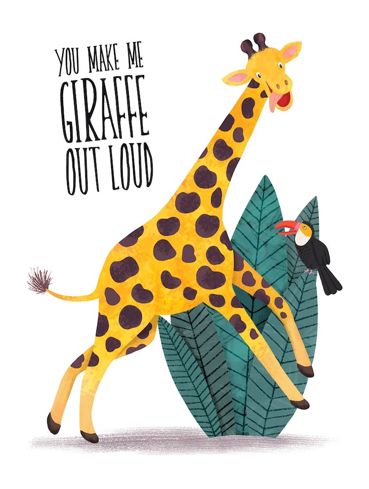 Laughter quote Giraffe Fy