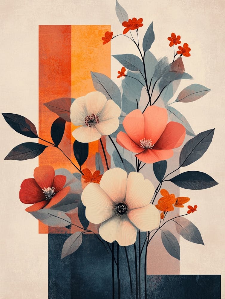 Flowers In A Vase Canvas Print 2