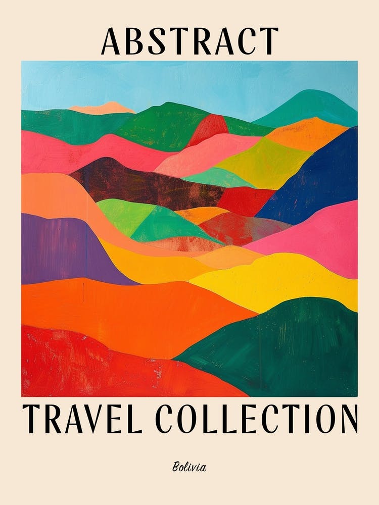 Abstract Travel Collection Poster Bolivia 1