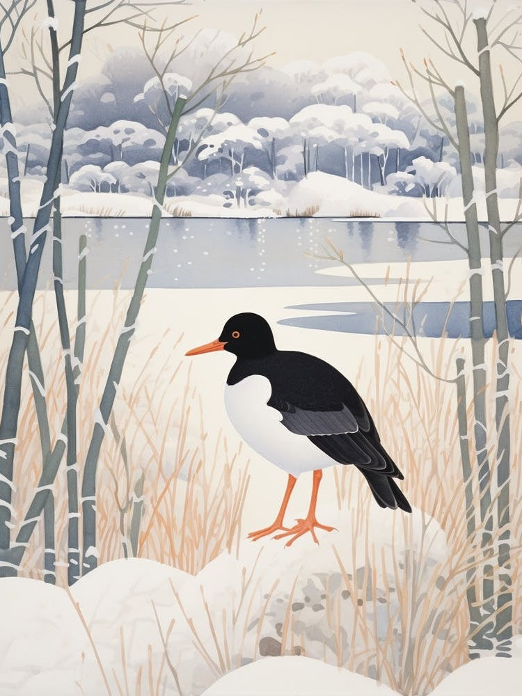 Winter Bird Painting Coot 2