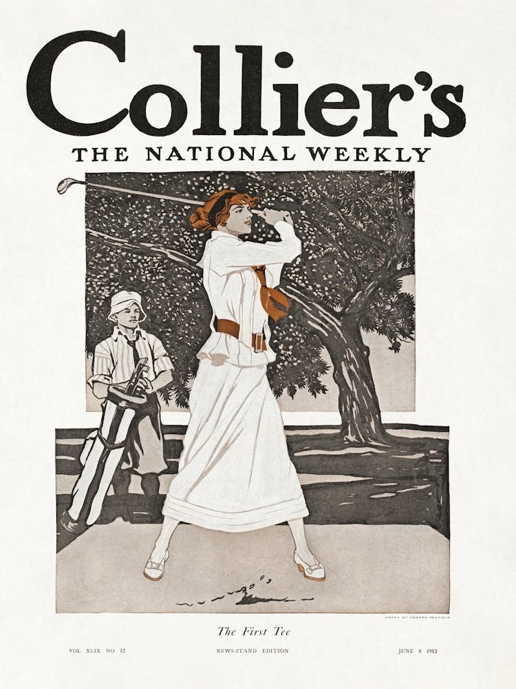 Collier S, The National Weekly, The First Tee (1912), Edward Penfield